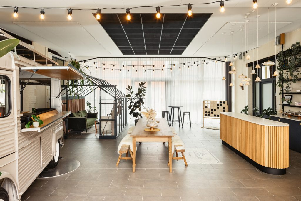 L'espace de réception de La Fabrique à Rennes, pour vos pauses, cocktails et afterworks