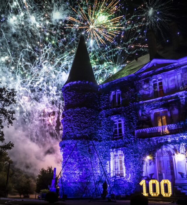 Anniversaire d'entreprise - feu d'artifice au Château d'Apigné - Rivacom Events