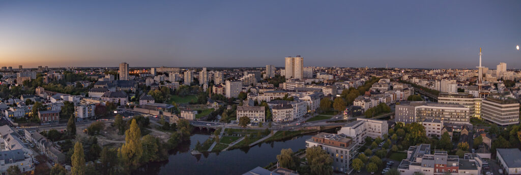 Vue aérienne de Rennes