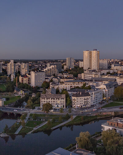 Vue aérienne de Rennes