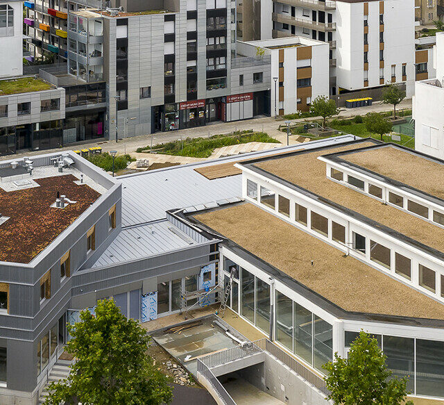 Vue aérienne de la Halle de la Brasserie