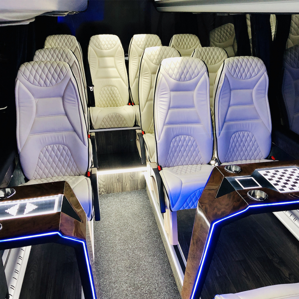 Interieur d'un véhicule de Breizhcab Limousine