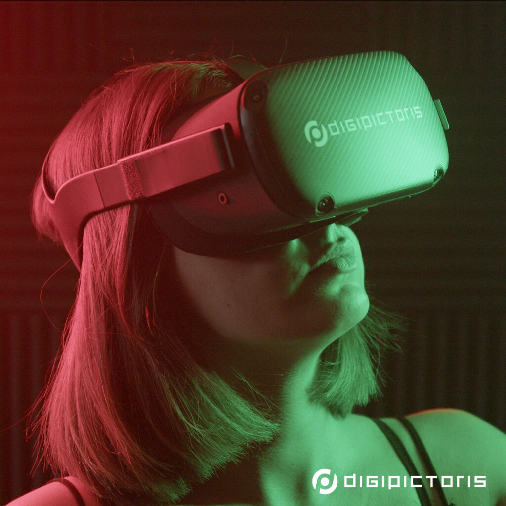 Digipictoris - 1 personne avec 1 casque de réalité virtuelle
