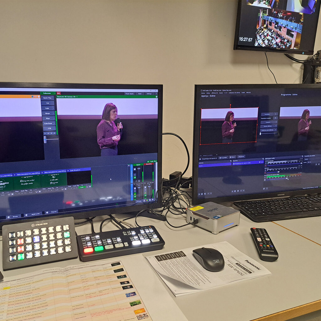 Live stream pendant un événement professionnel - prestation effectuée par Team Vidéo