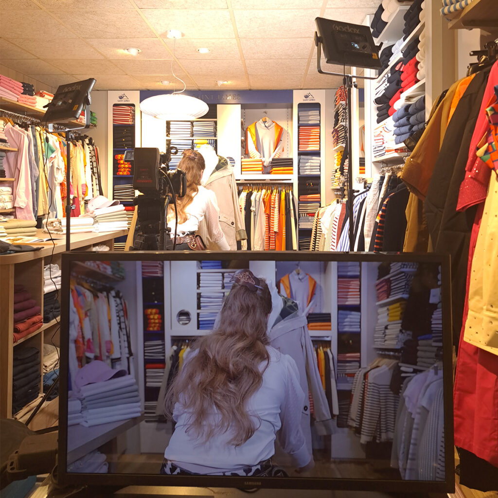 Tournage d'une pub pour vêtements effectué par Team Vidéo, près de Rennes